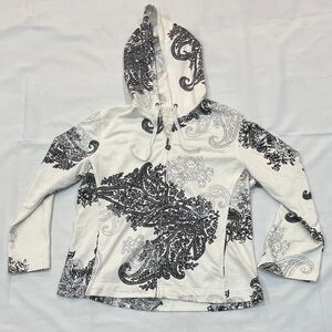 Three Hearts Cream and Black Hoodie